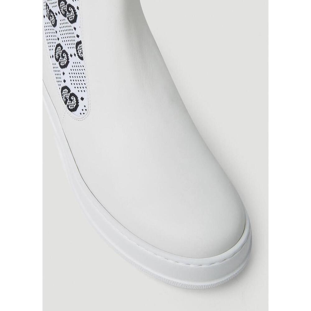 BNWT Gucci Women’s GG Jersey Chelsea Boots In White Size 39.5 US 9.5 $1,295 - Picture 9 of 9